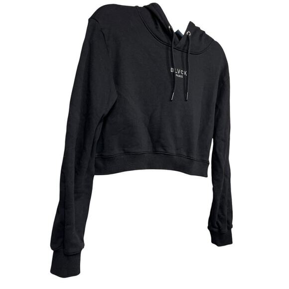 BLVCK Black Bold Cropped Hoodie / Size-Small - Picture 3 of 16